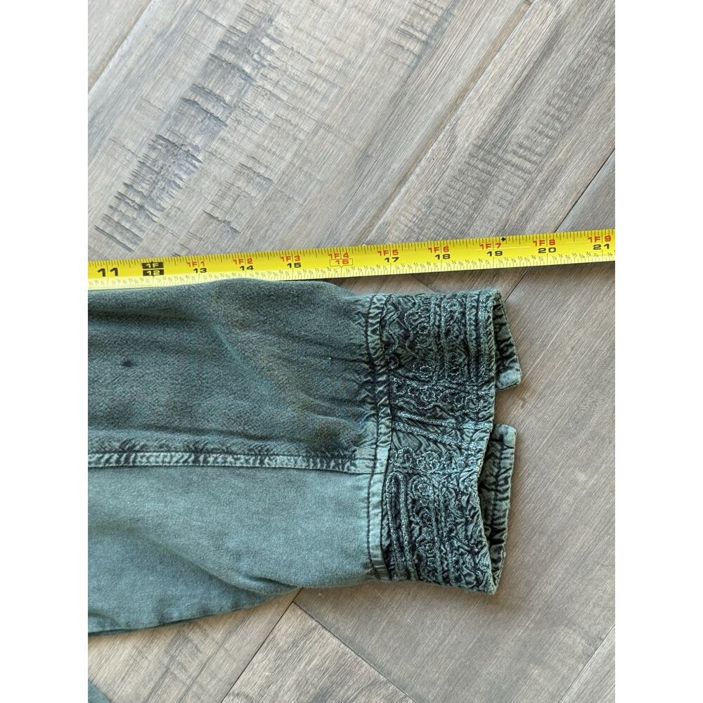 Parsley & Sage Women’s Olive Green Tunic Size 1XL Embroidered Lagenlook Art Wear - Picture 7 of 10